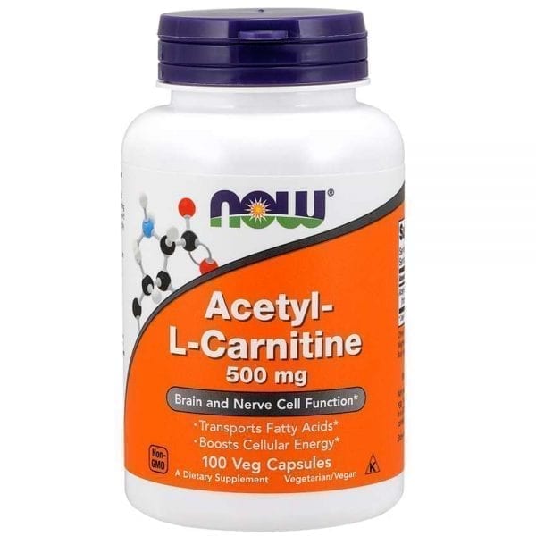 NOW Acetyl-L-Carnitine 500 мг 100 капсули