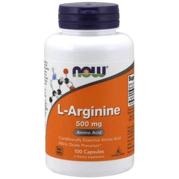 NOW L-Arginine 500 мг 100 капсули