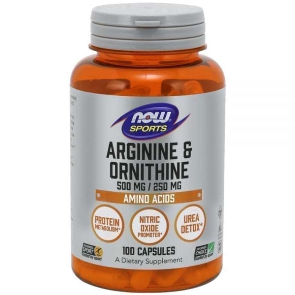NOW Arginine Ornithine 100 капсули