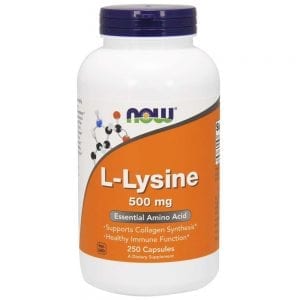 NOW Lysine 500 мг 250 капсули