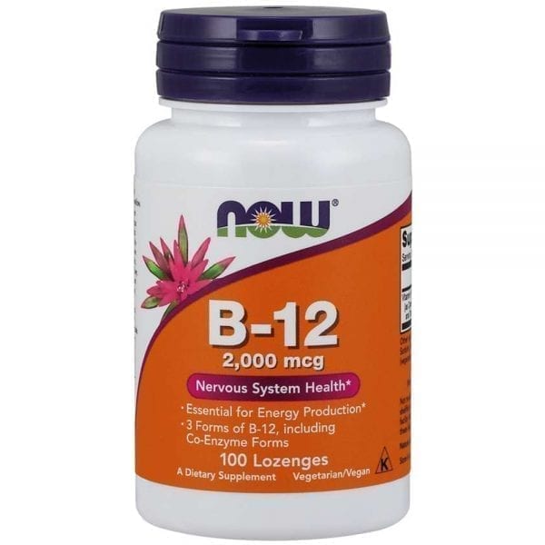 NOW Vitamin B-12 2,000 мкг 100 таблетки за смучене