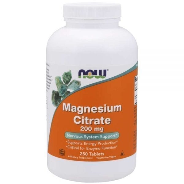 NOW Magnesium Citrate 200 мг 250 таблетки