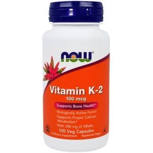 NOW Vitamin K-2 100 мкг 100 капсули