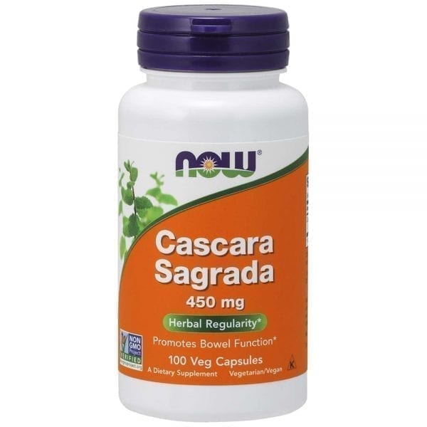 NOW Cascara Sagrada 450 мг 100 капсули