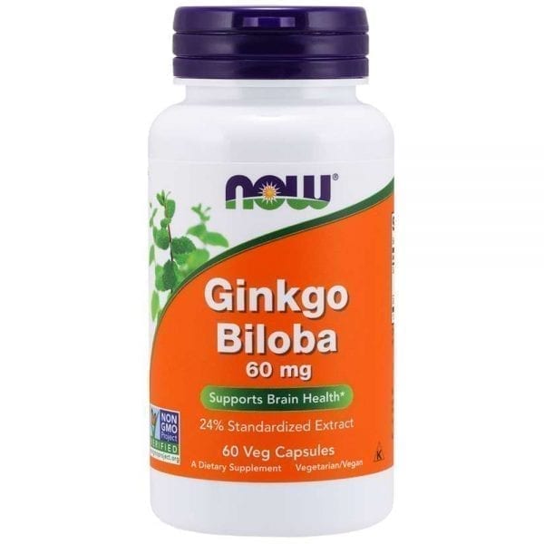 NOW Ginkgo Biloba 60 мг 60 капсули