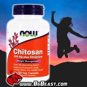 NOW Chitosan + Chromium 500 мг 120 капсули | BgBeast.com