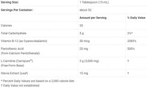 NOW L-Carnitine Triple Strength Liquid 3000 мг 473 мл | BgBeast.com