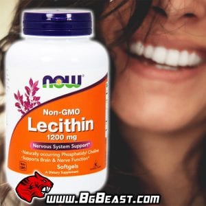 NOW Lecithin 1200 мг 100 дражета | BgBeast.com