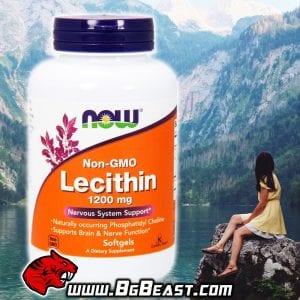 NOW Lecithin 1200 мг 100 дражета | BgBeast.com