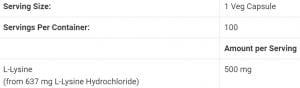 NOW Lysine 500 мг 250 капсули | BgBeast.com