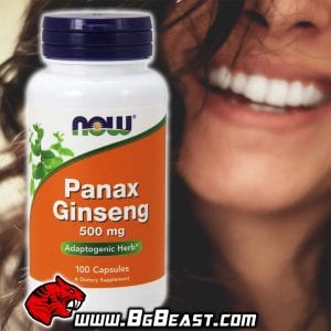 NOW Panax Ginseng 500 мг 100 капсули | BgBeast.com