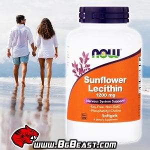 NOW Sunflower Lecithin 1200 мг 100 дражета | BgBeast.com