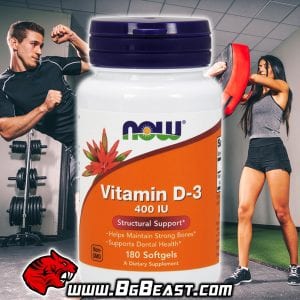 NOW Vitamin D-3 400 IU 180 дражета | BgBeast.com