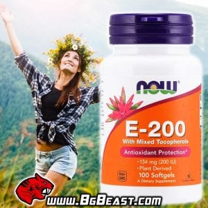 NOW Vitamin E 200IU 100 дражета | BgBeast.com