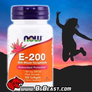 NOW Vitamin E 200IU 100 дражета | BgBeast.com