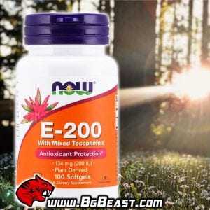 NOW Vitamin E 200IU 100 дражета | BgBeast.com