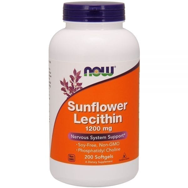 NOW Sunflower Lecithin 1200 мг 200 дражета