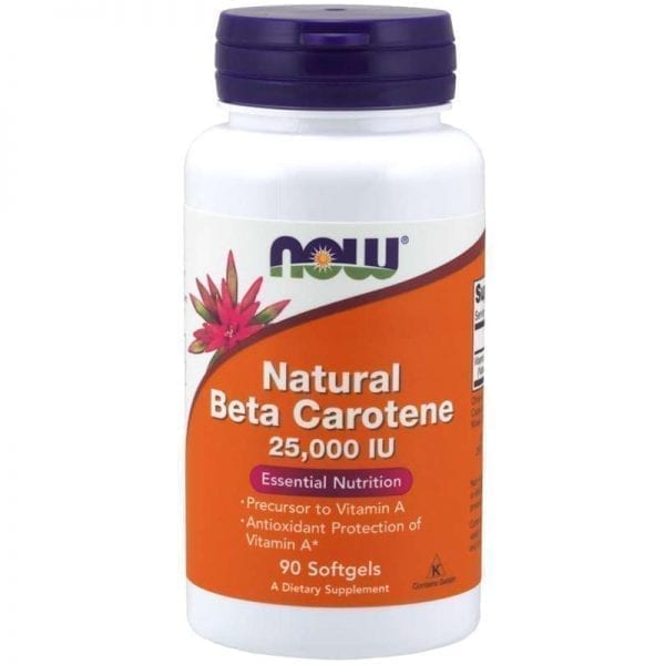 NOW Natural Beta Carotene 25000IU 90 дражета