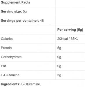 Biotech 100% L-Glutamine 240 гр | BgBeast.com