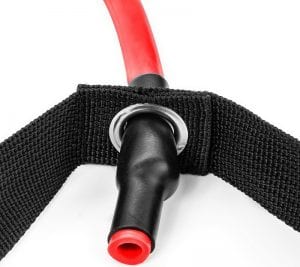 Фитнес ластик с ръкохватки и анкер за врата Armageddon Sports, 25кг, червен | BgBeast.com