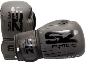 Боксови ръкавици SZ Fighters Plasma Black, естествена кожa | BgBeast.com